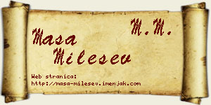 Maša Milešev vizit kartica